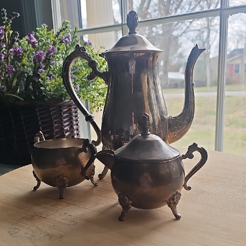 Elegant Silver Tea Set